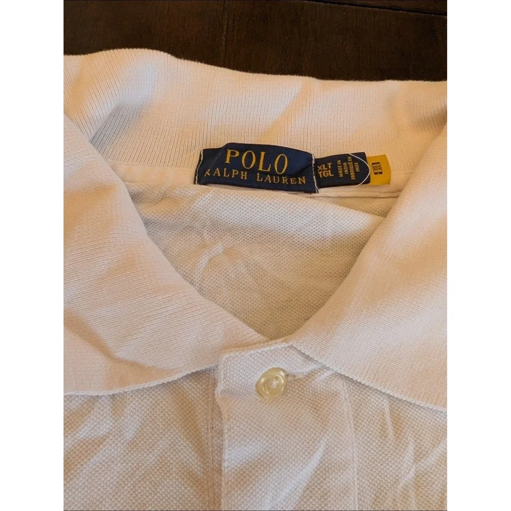 Polo Ralph Lauren Men's Classic Fit Dip Dye Polo White Yellow Green Blue XLT